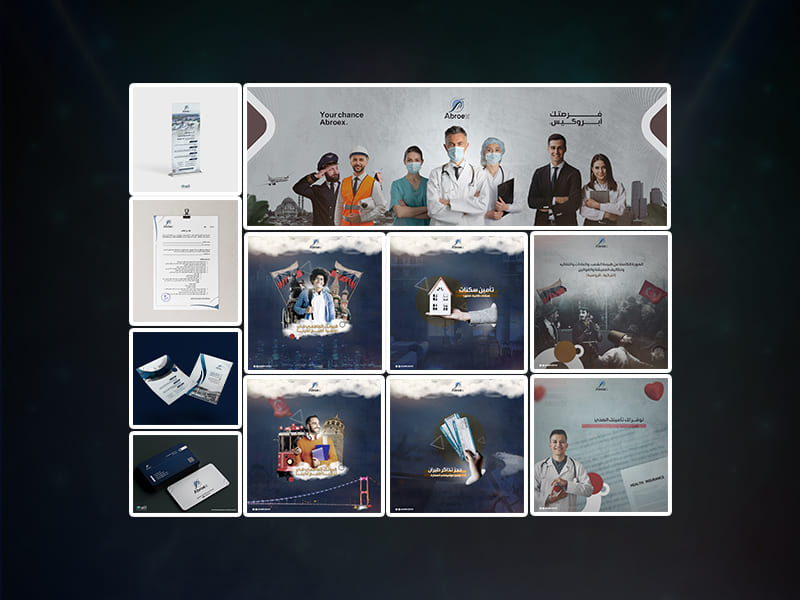 Abroec brand identity and social media visual kit